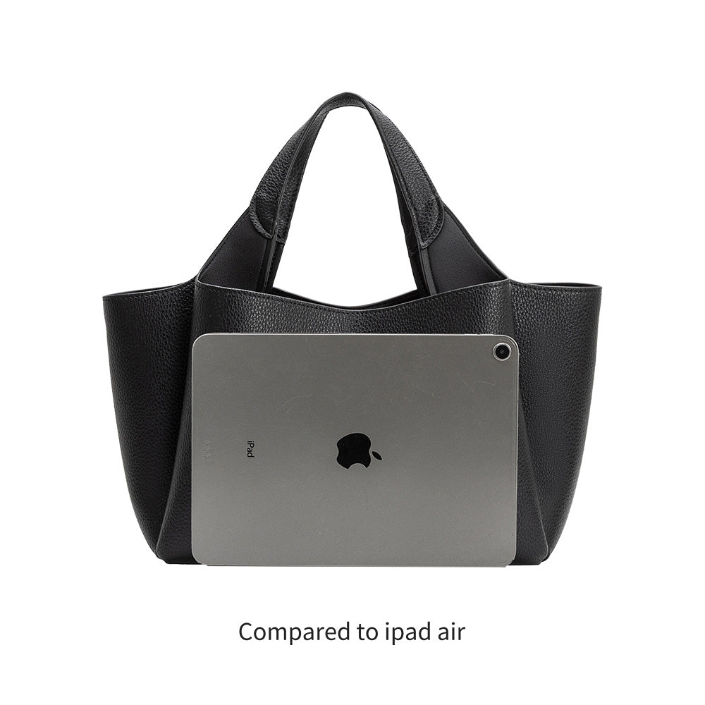 Slate Whitley Recycled Vegan Leather Tote Bag - Melie Bianco