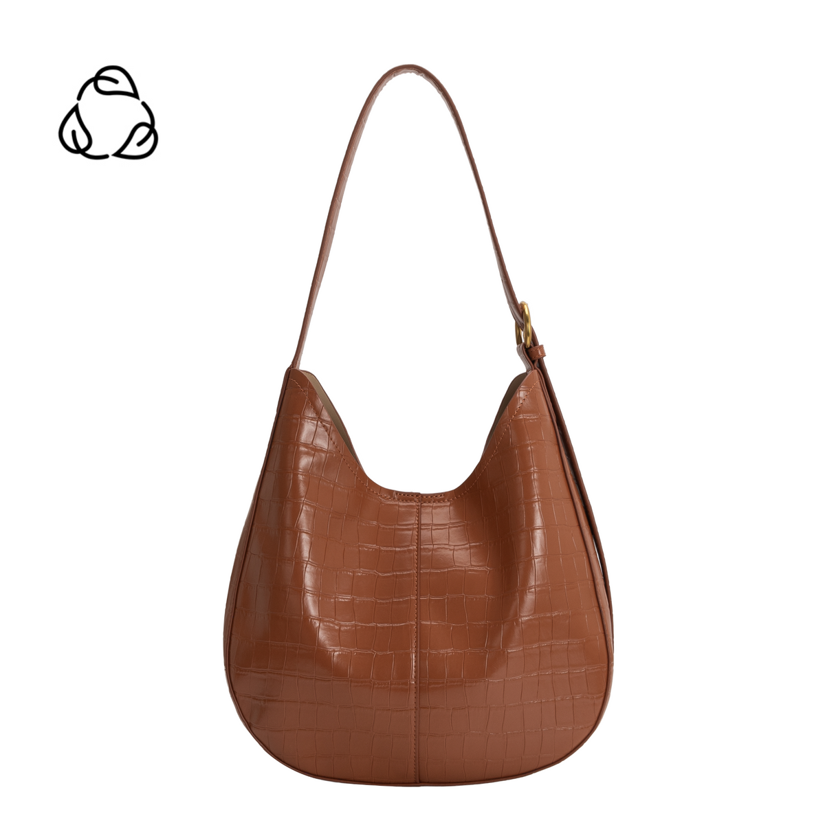 Camel Stefanie Recycled Vegan Leather Shoulder Bag - Melie Bianco