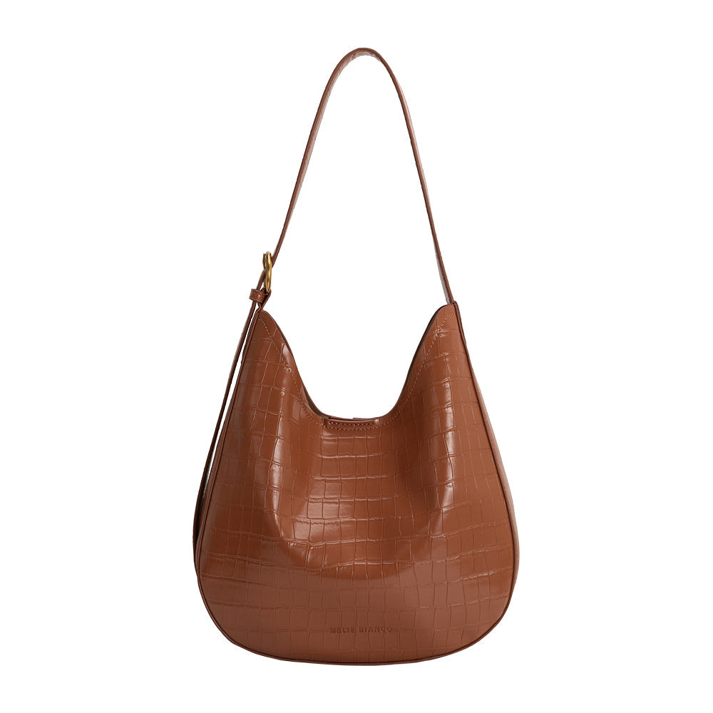 Camel Stefanie Recycled Vegan Leather Shoulder Bag - Melie Bianco