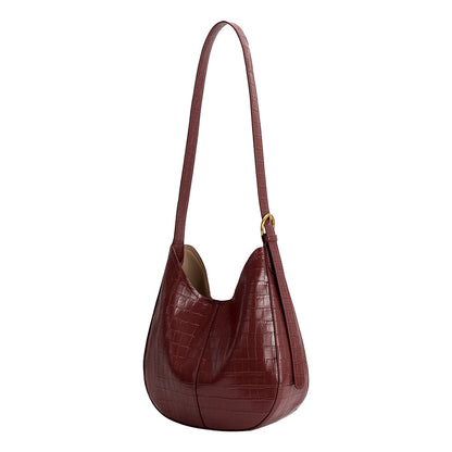 Burgundy Stefanie Recycled Vegan Leather Shoulder Bag - Melie Bianco