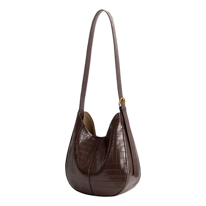 Chocolate Stefanie Recycled Vegan Leather Shoulder Bag - Melie Bianco