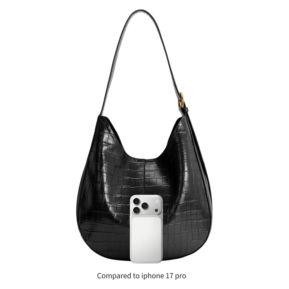 Chocolate Stefanie Recycled Vegan Leather Shoulder Bag - Melie Bianco