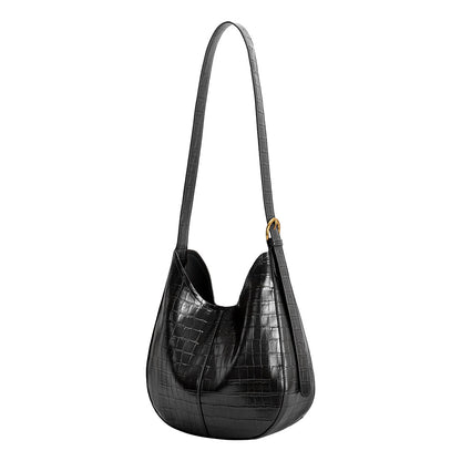 Black Stefanie Recycled Vegan Leather Shoulder Bag - Melie Bianco