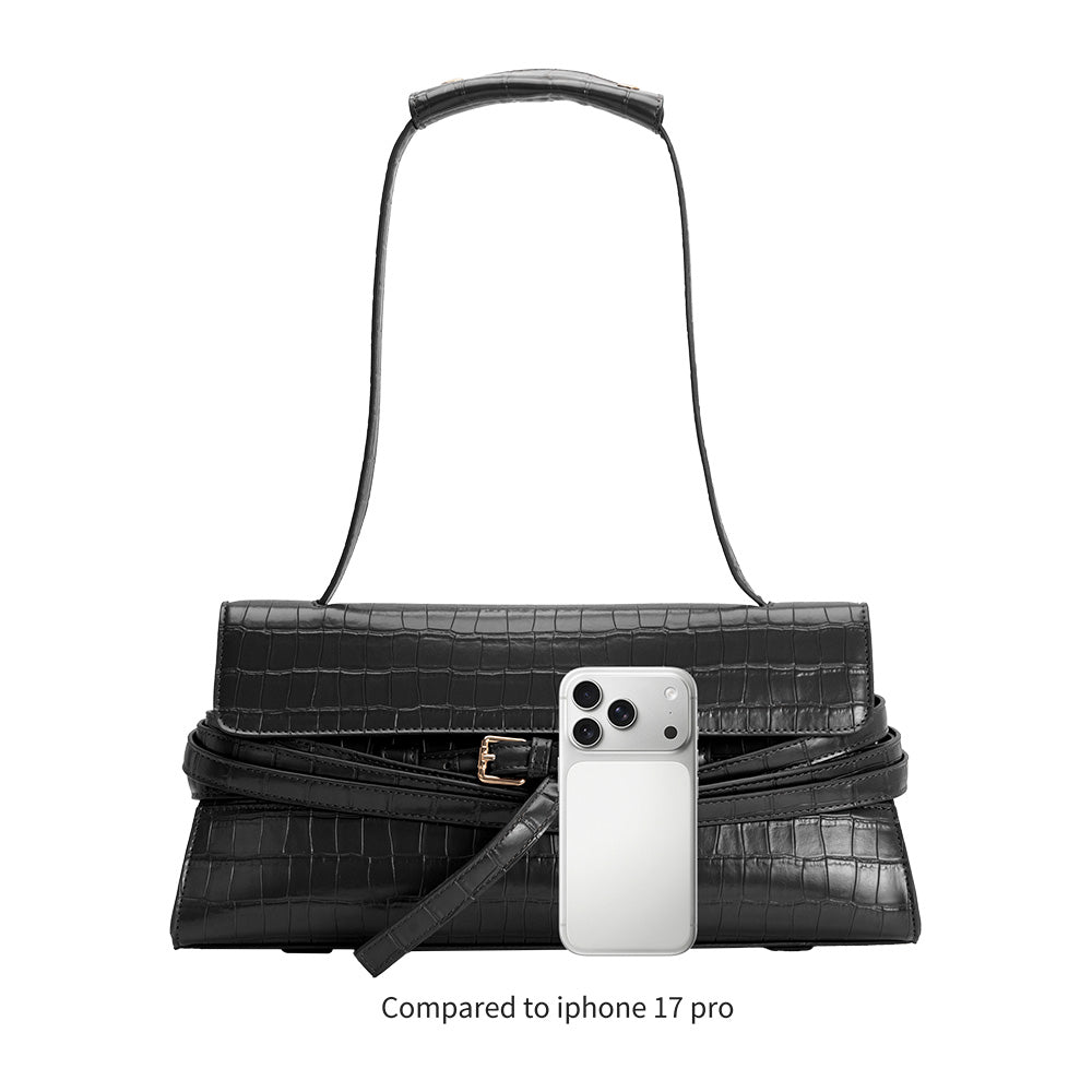 Burgundy Klarissa Recycled Vegan Leather Shoulder Bag - Melie Bianco