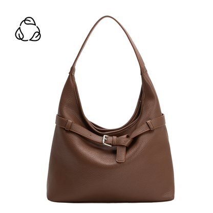 Chocolate Amerie Recycled Vegan Leather Tote Bag - Melie Bianco