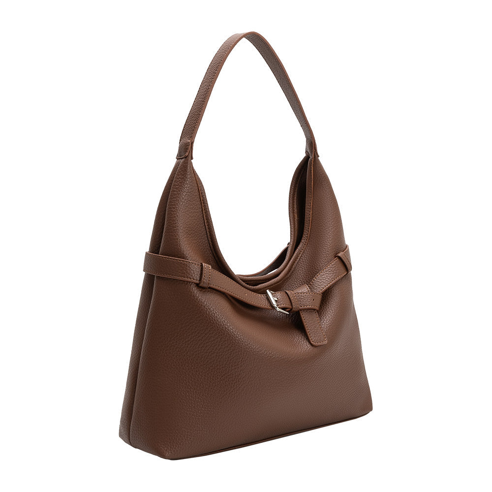 Chocolate Amerie Recycled Vegan Leather Tote Bag - Melie Bianco