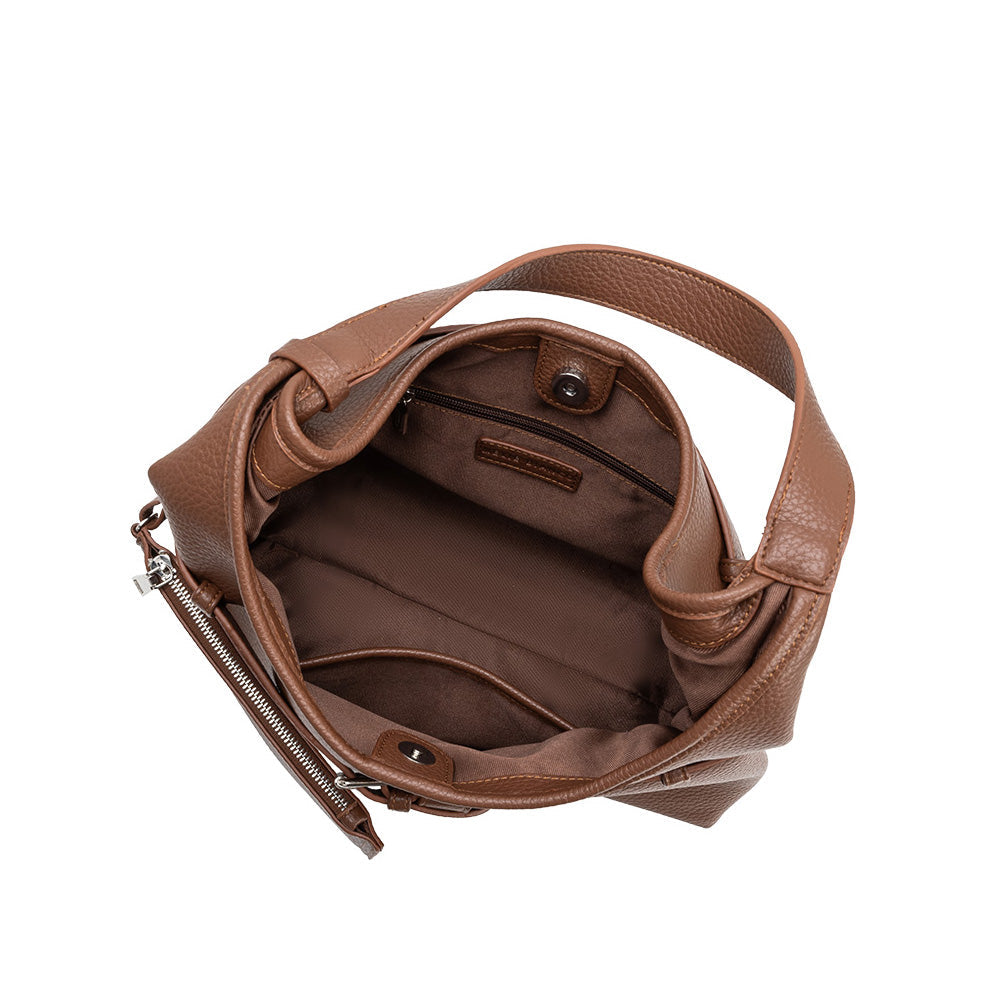 Chocolate Amerie Recycled Vegan Leather Tote Bag - Melie Bianco