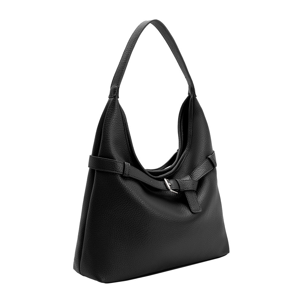 Black Amerie Recycled Vegan Leather Tote Bag - Melie Bianco