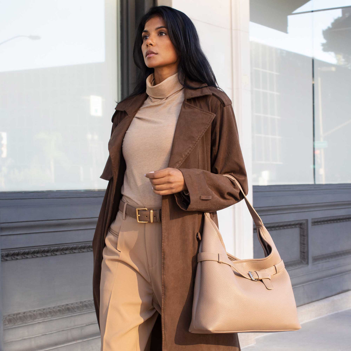 Black Amerie Recycled Vegan Leather Tote Bag - Melie Bianco