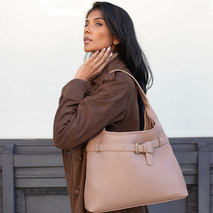 Black Amerie Recycled Vegan Leather Tote Bag - Melie Bianco