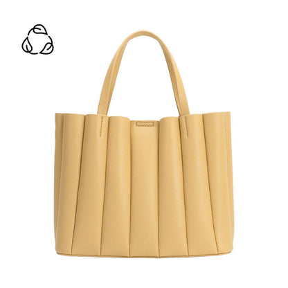 Yellow Adela Recycled Vegan Leather Tote Bag - Melie Bianco