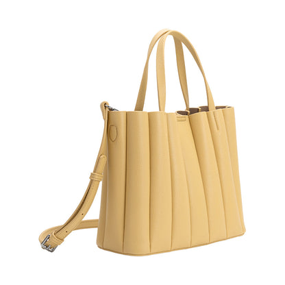 Yellow Adela Recycled Vegan Leather Tote Bag - Melie Bianco