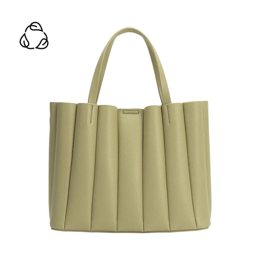 Mint Adela Recycled Vegan Leather Tote Bag - Melie Bianco