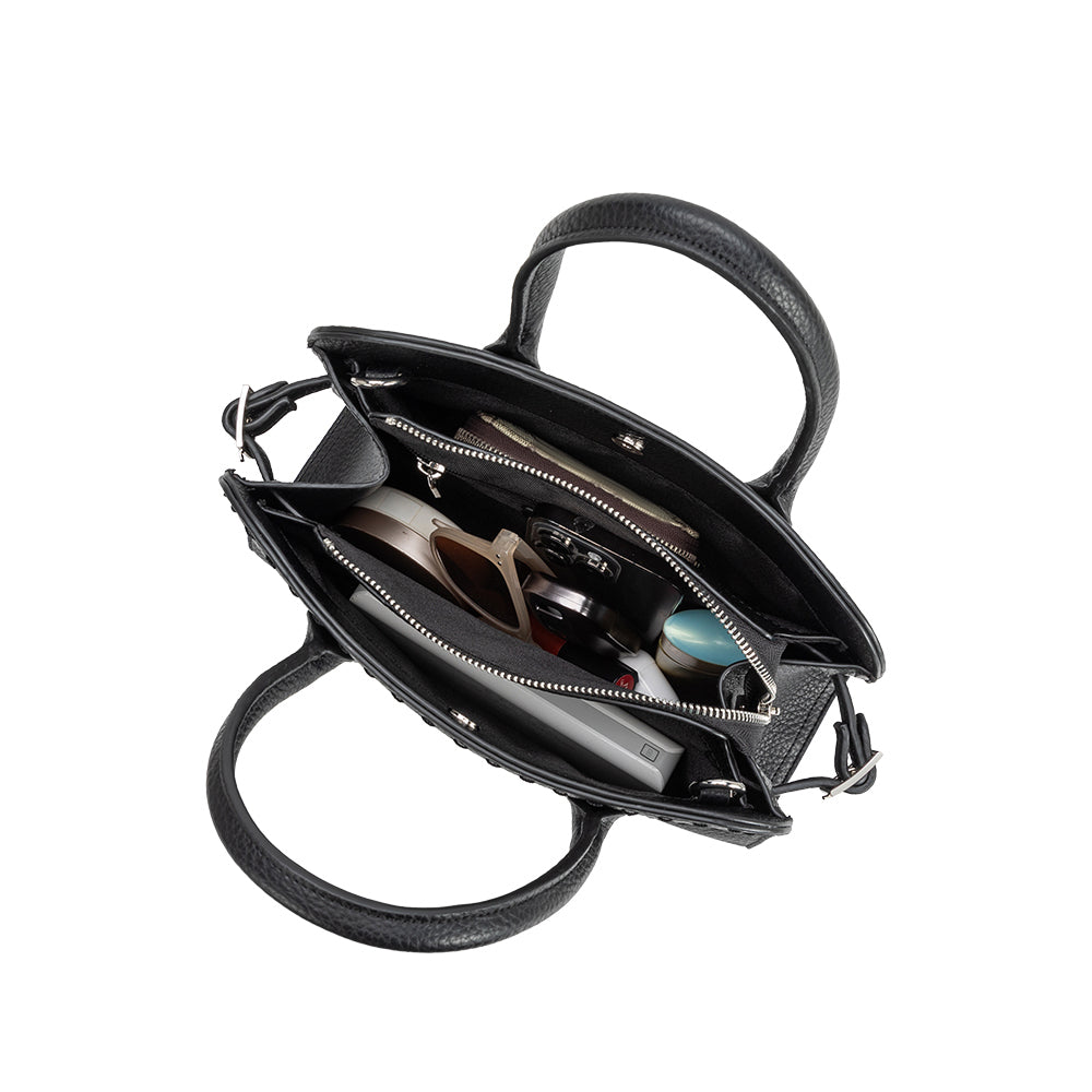 Bone Marlo Recycled Vegan Leather Top Handle Bag - Melie Bianco
