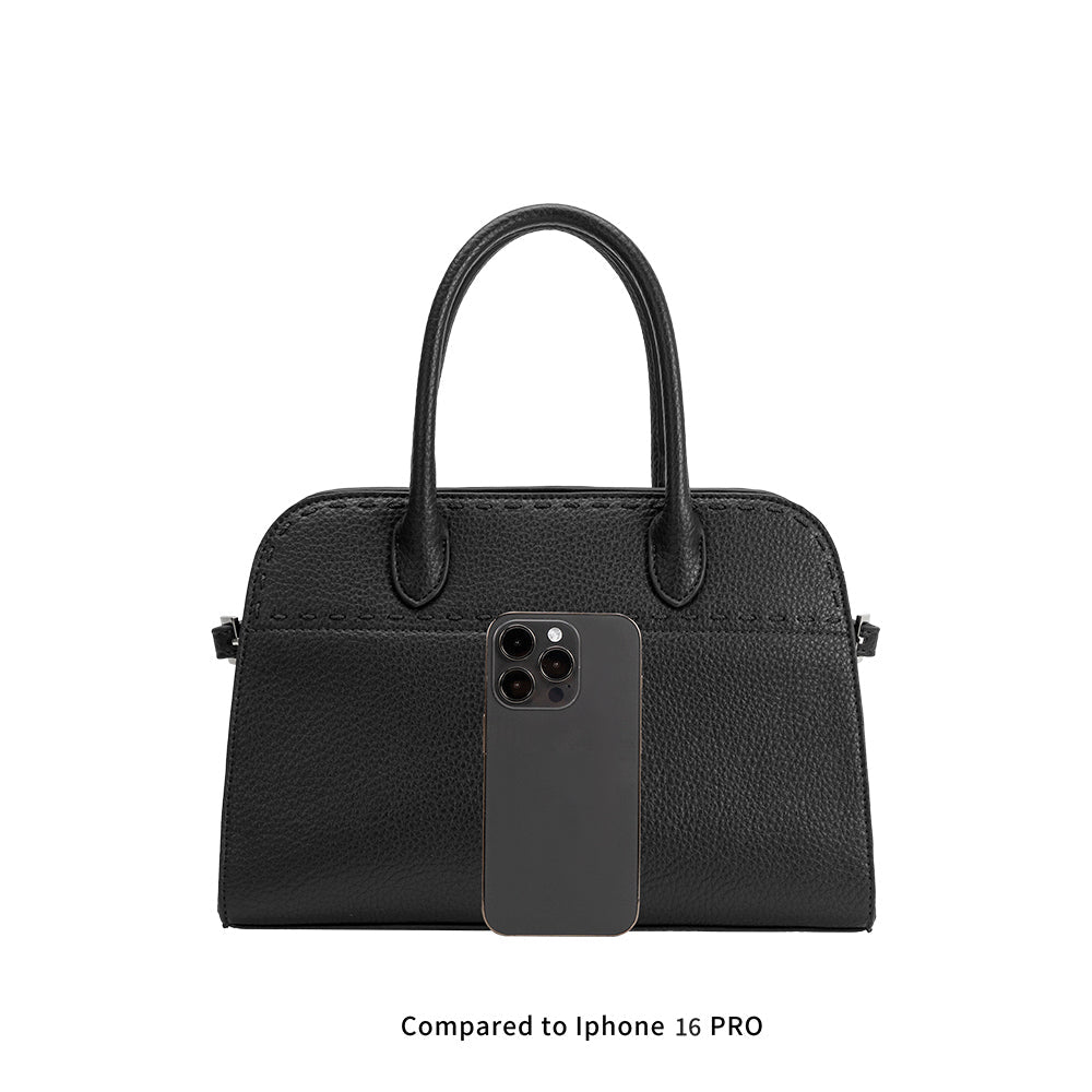 Bone Marlo Recycled Vegan Leather Top Handle Bag - Melie Bianco