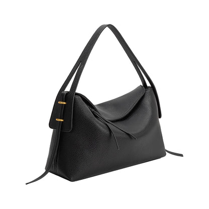 Black Emory Recycled Vegan Leather Top Handle Bag - Melie Bianco
