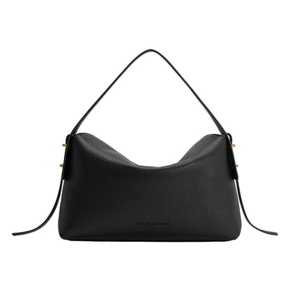Black Emory Recycled Vegan Leather Top Handle Bag - Melie Bianco