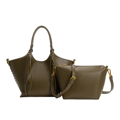 Olive Belinda Recycled Vegan Leather Tote Bag - Melie Bianco