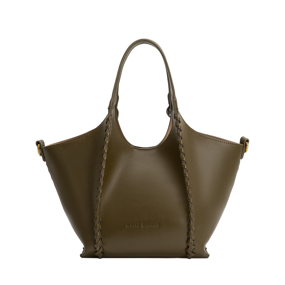 Olive Belinda Recycled Vegan Leather Tote Bag - Melie Bianco
