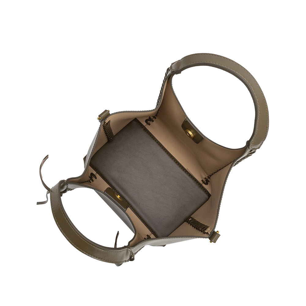 Olive Belinda Recycled Vegan Leather Tote Bag - Melie Bianco
