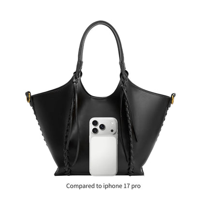 Espresso Belinda Recycled Vegan Leather Tote Bag - Melie Bianco