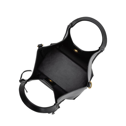 Black Belinda Recycled Vegan Leather Tote Bag - Melie Bianco