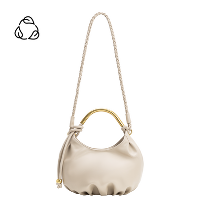 Mushroom Dottie Recycled Vegan Leather Top Handle Bag - Melie Bianco