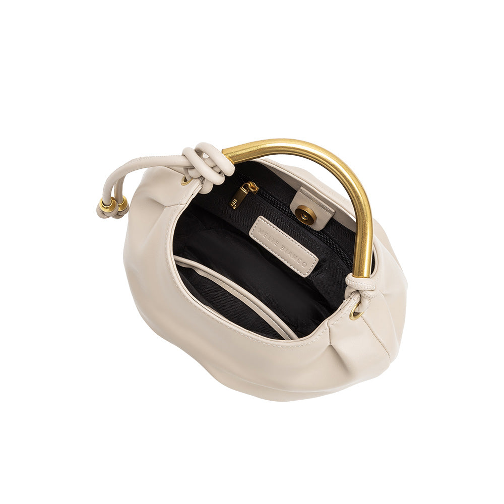 Mushroom Dottie Recycled Vegan Leather Top Handle Bag - Melie Bianco