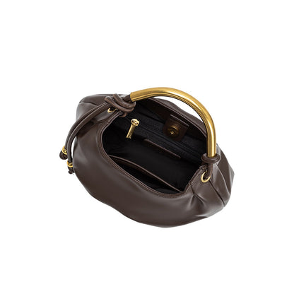 Espresso Dottie Recycled Vegan Leather Top Handle Bag - Melie Bianco
