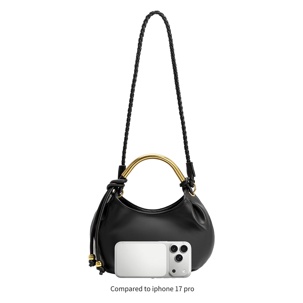 Espresso Dottie Recycled Vegan Leather Top Handle Bag - Melie Bianco