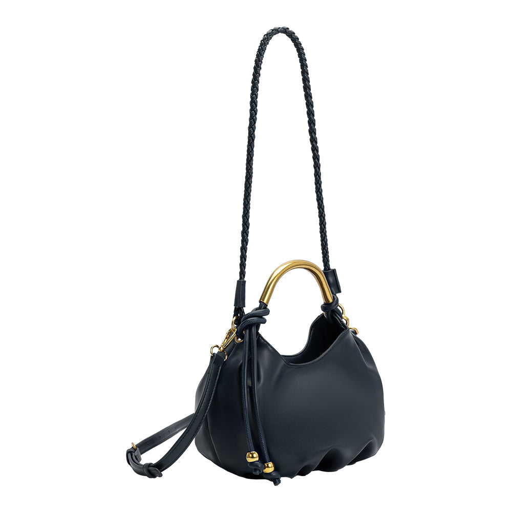 Peacock Dottie Recycled Vegan Leather Top Handle Bag - Melie Bianco