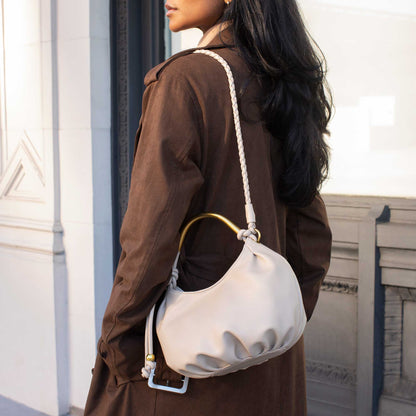 Peacock Dottie Recycled Vegan Leather Top Handle Bag - Melie Bianco