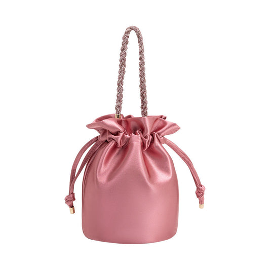 Rose Jeane Satin Top Handle Bag - Melie Bianco