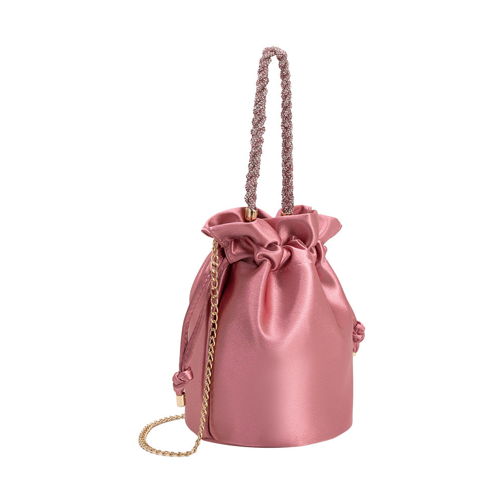 Rose Jeane Satin Top Handle Bag - Melie Bianco