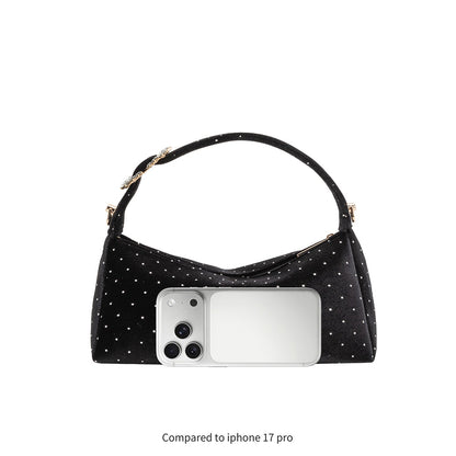 Red Shanice Velvet Crossbody Bag - Melie Bianco