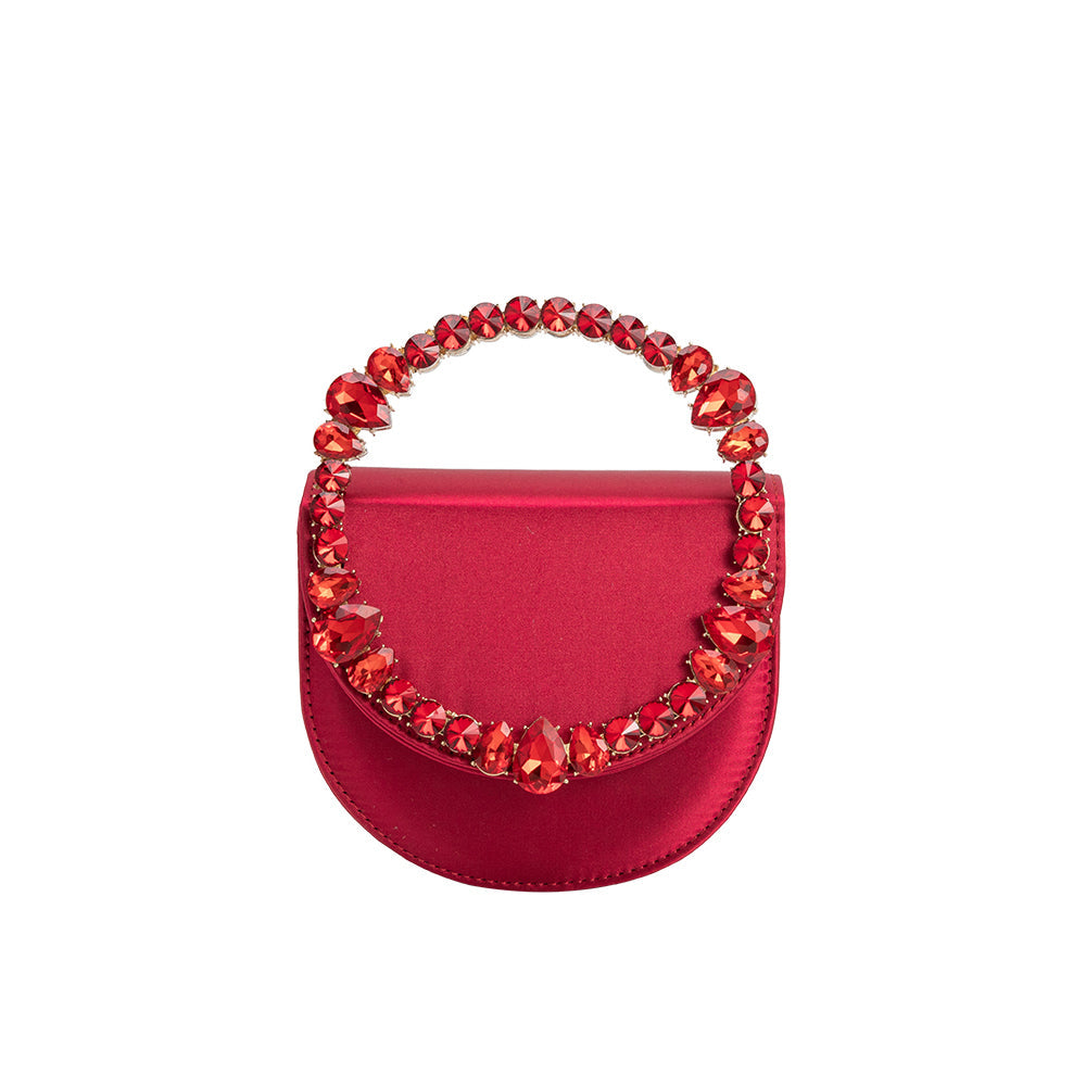 Ruby Trudie Satin Crossbody Bag - Melie Bianco