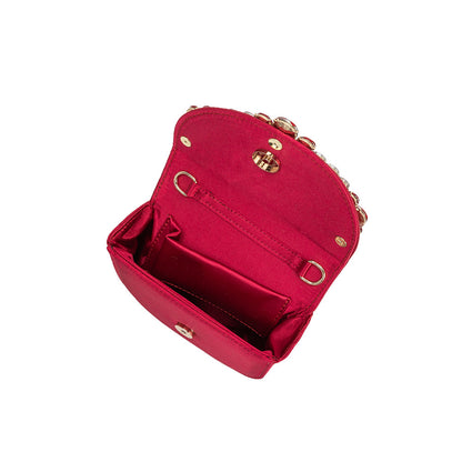 Ruby Trudie Satin Crossbody Bag - Melie Bianco