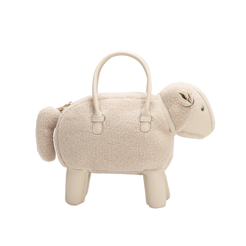Ivory Sheep Vegan Leather Crossbody Bag - Melie Bianco