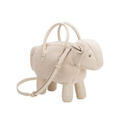 Ivory Sheep Vegan Leather Crossbody Bag - Melie Bianco