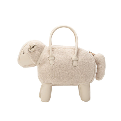 Ivory Sheep Vegan Leather Crossbody Bag - Melie Bianco