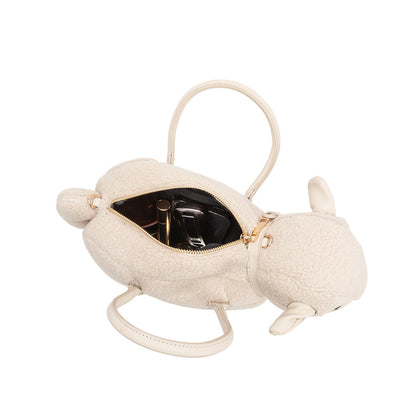 Ivory Sheep Vegan Leather Crossbody Bag - Melie Bianco