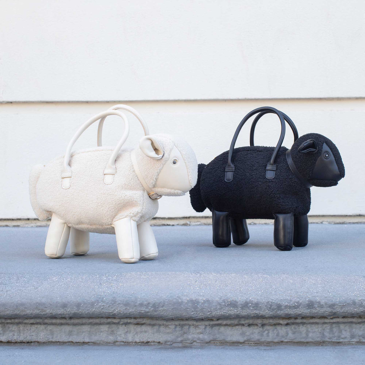 Ivory Sheep Vegan Leather Crossbody Bag - Melie Bianco