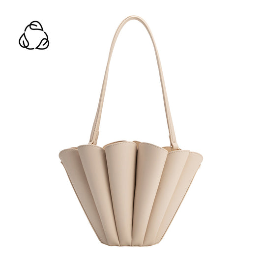 Bone Shellie Recycled Vegan Leather Shoulder Bag - Melie Bianco