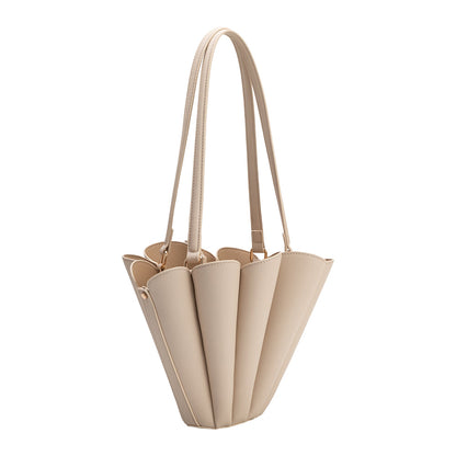 Bone Shellie Recycled Vegan Leather Shoulder Bag - Melie Bianco