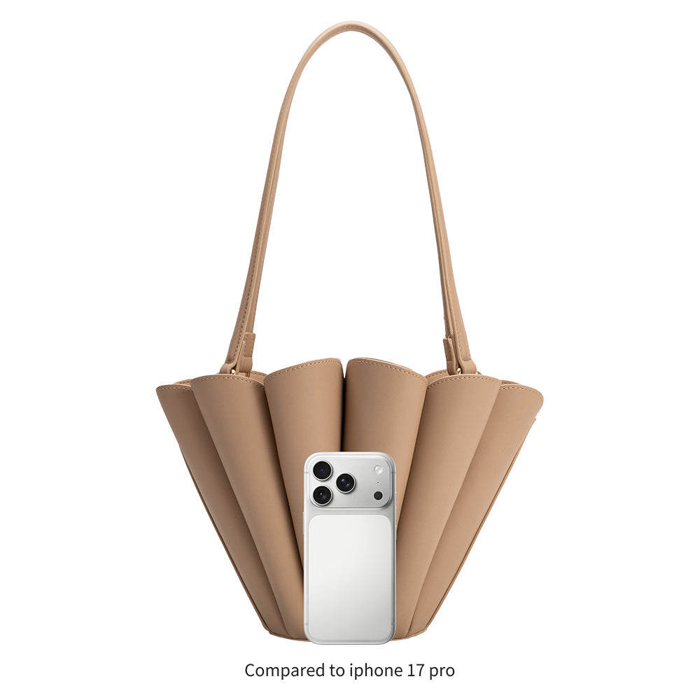 Bone Shellie Recycled Vegan Leather Shoulder Bag - Melie Bianco