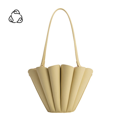 Yellow Shellie Recycled Vegan Leather Shoulder Bag - Melie Bianco