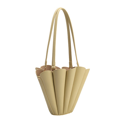 Yellow Shellie Recycled Vegan Leather Shoulder Bag - Melie Bianco