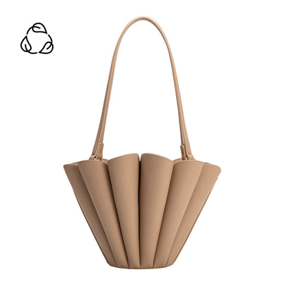 Nude Shellie Recycled Vegan Leather Shoulder Bag - Melie Bianco