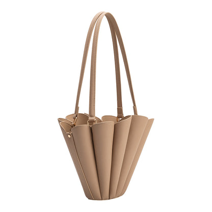 Nude Shellie Recycled Vegan Leather Shoulder Bag - Melie Bianco