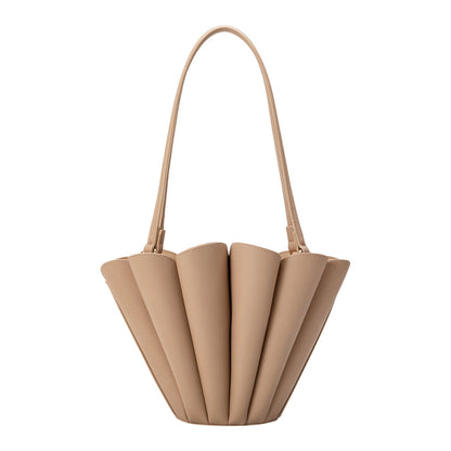 Nude Shellie Recycled Vegan Leather Shoulder Bag - Melie Bianco